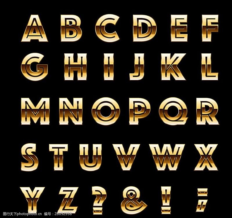 26个大写字母字母图片