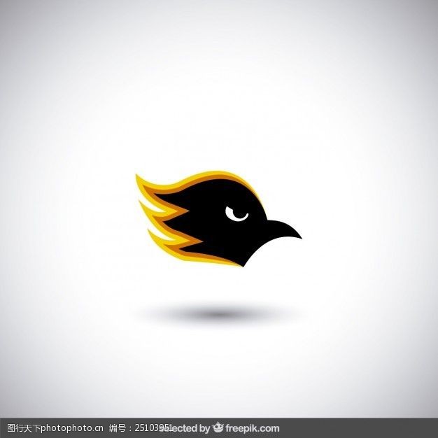 小鸟标志愤怒的鸟头标志