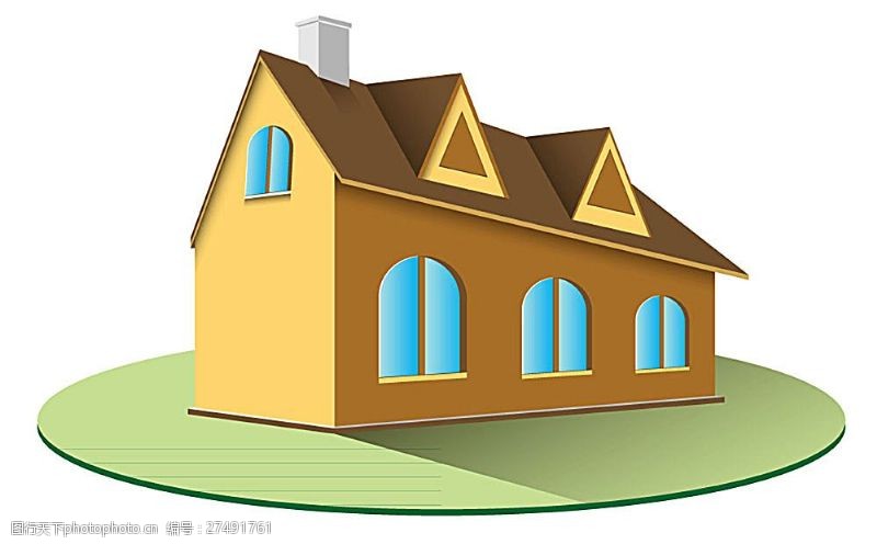 卡通房屋模板下载3D房屋图标