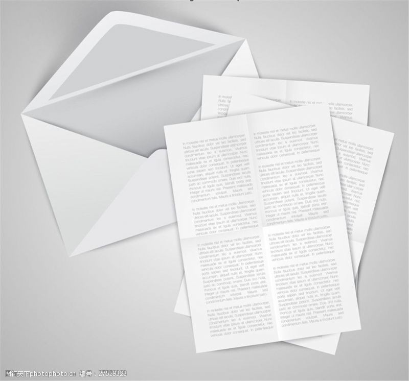 白色信封和信件矢量素材