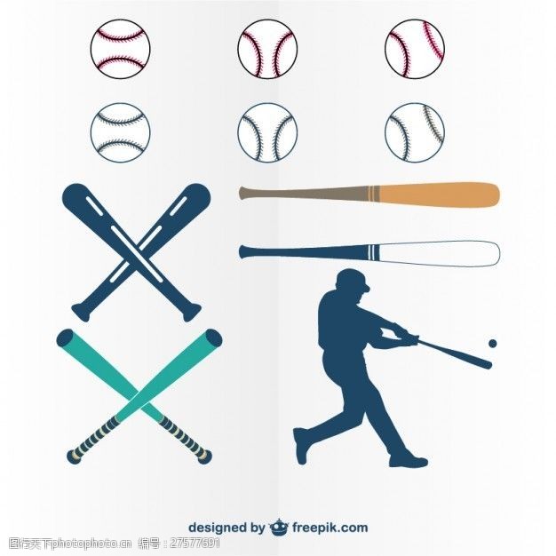 棒球运动员和工具