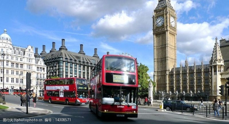 公共汽车伦敦街景图片