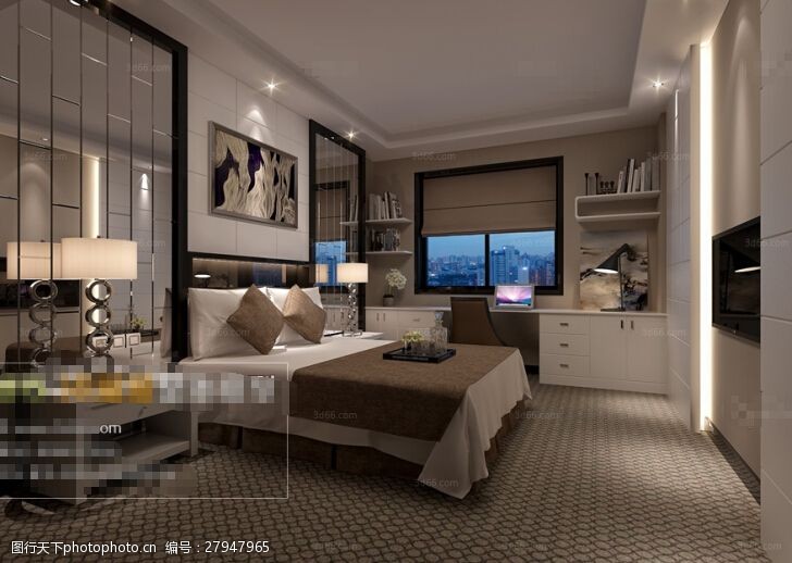 卧室3d效果图3d卧室模型和3d卧室效果图