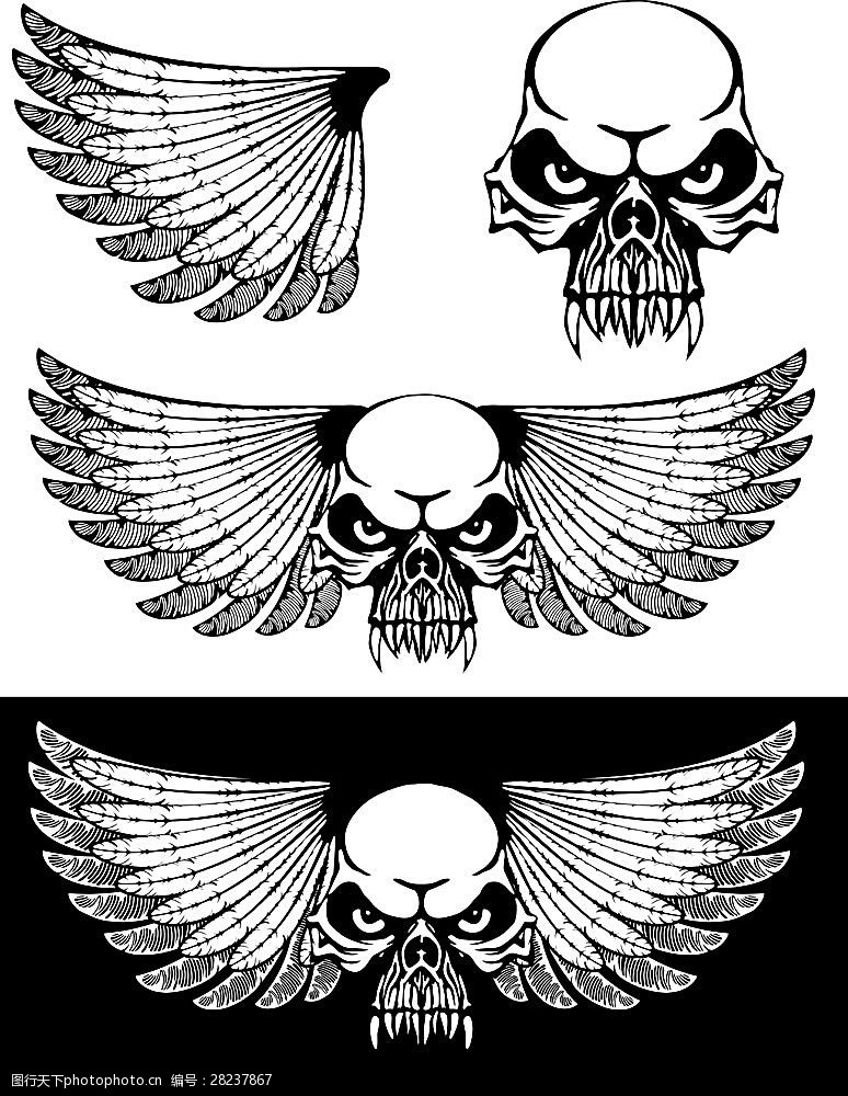 翅膀骷髅骷髅翅膀图案