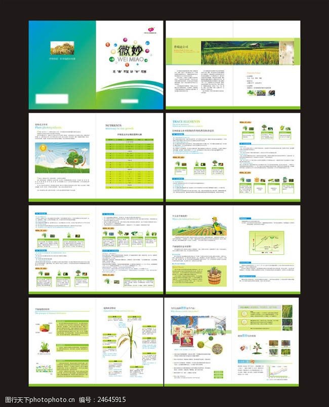 农业水果施肥农业产品技术手册设计矢量素材