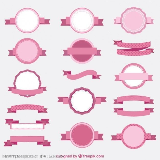 粉红丝带女性粉红色装饰品收藏