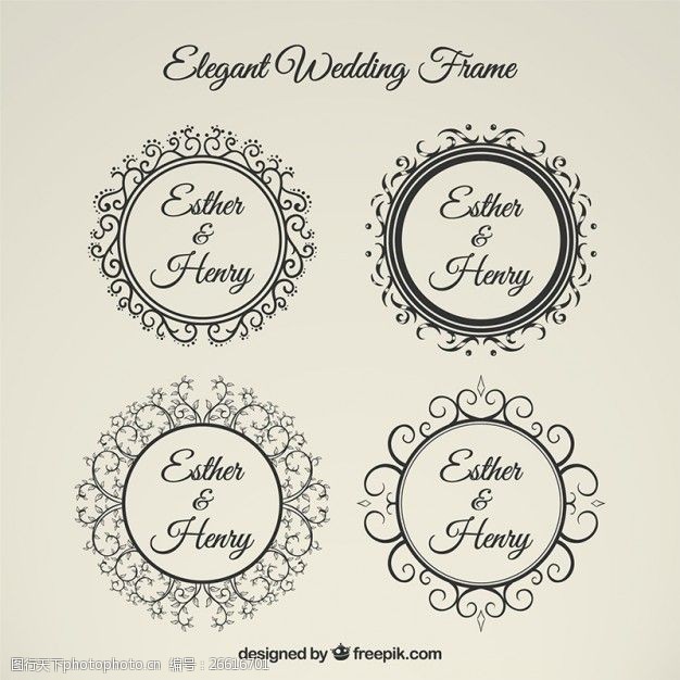 婚礼花卉优雅的婚礼框架