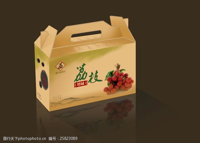 手提袋下载荔枝手提式水果包装盒