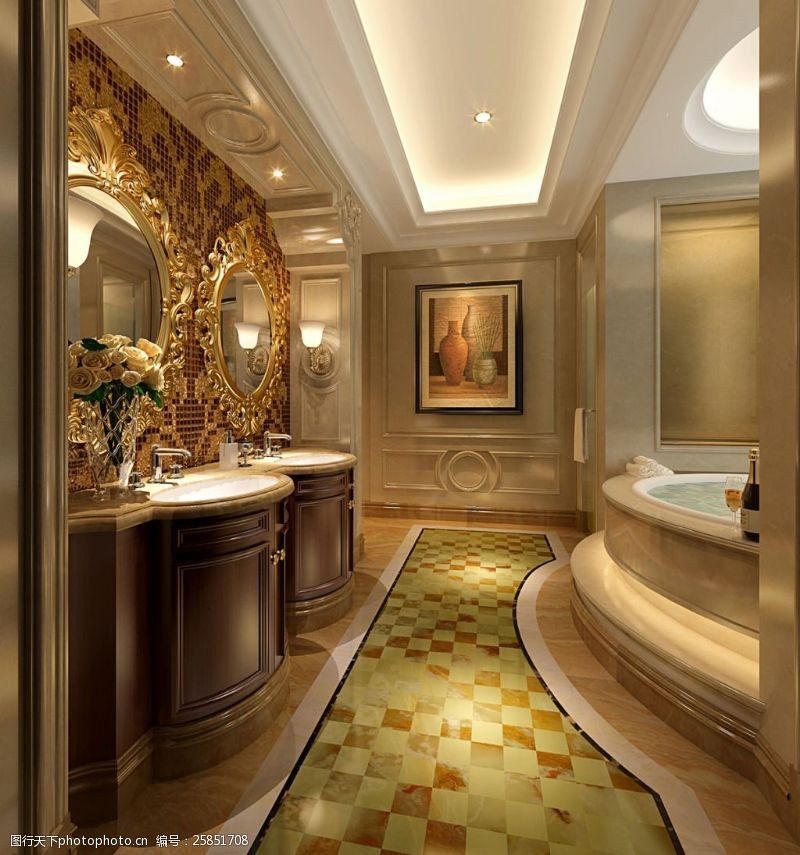 豪华走廊浴室设计