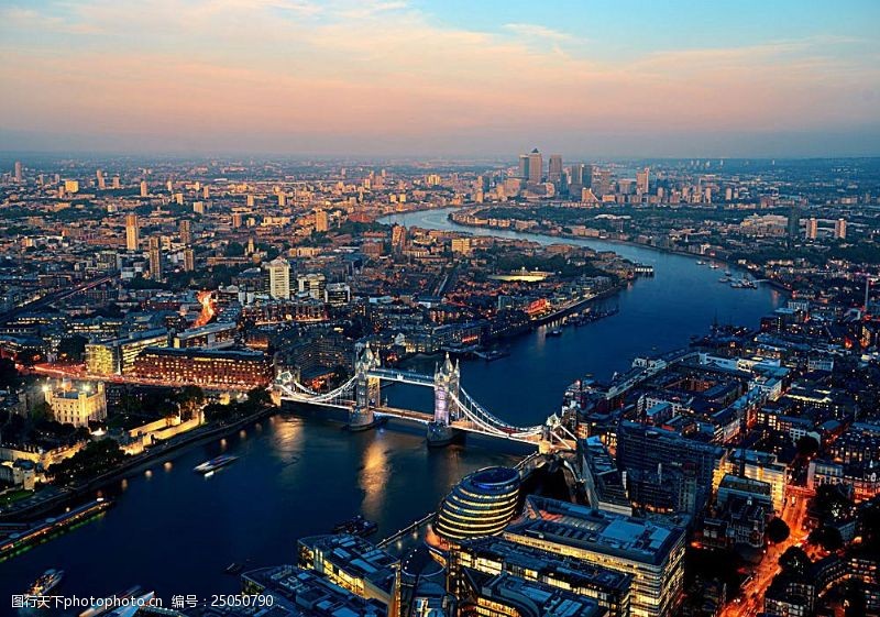 伦敦旅游景点鸟瞰伦敦风景