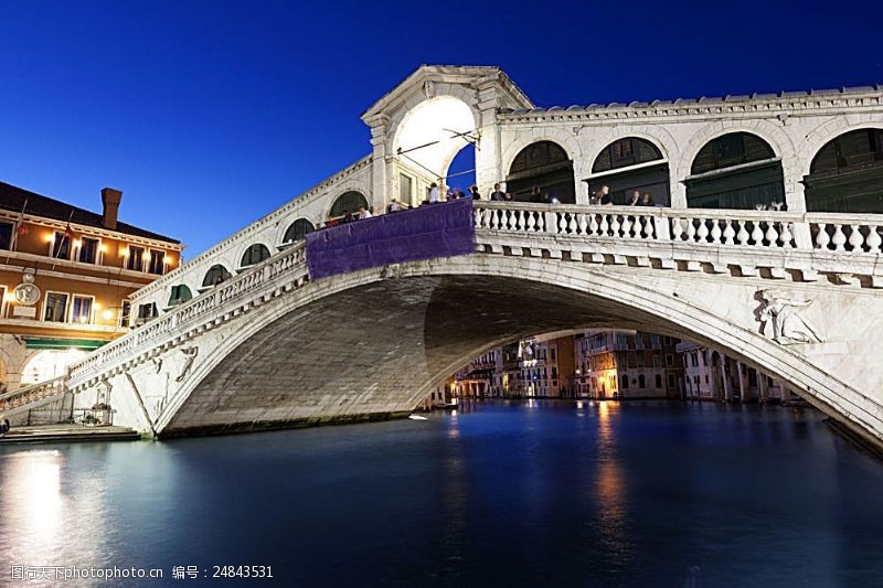 世界建筑设计威尼斯的桥风景