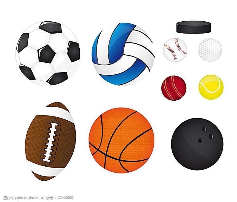 足球篮球各种球类图案