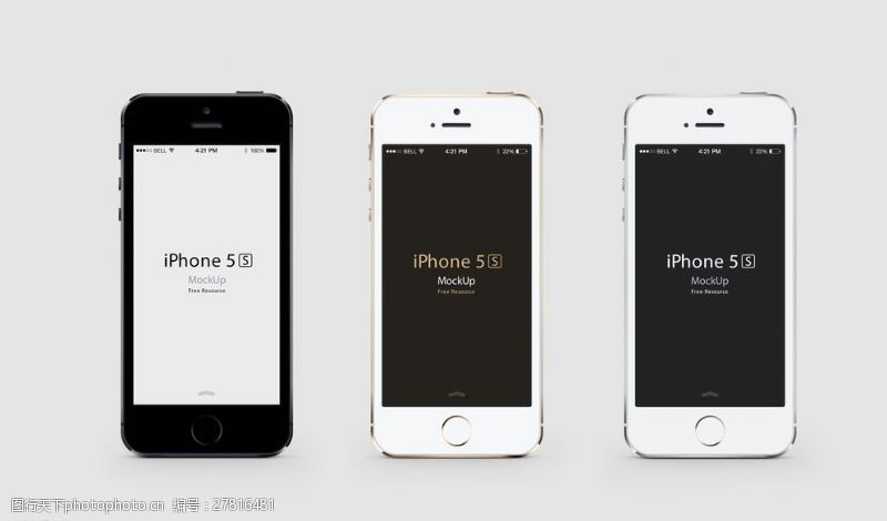 iphone5siphone5S正面三色模版图片