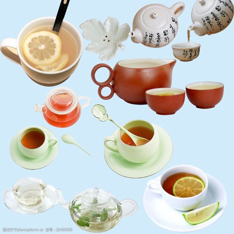 透明茶壶茶饮分层
