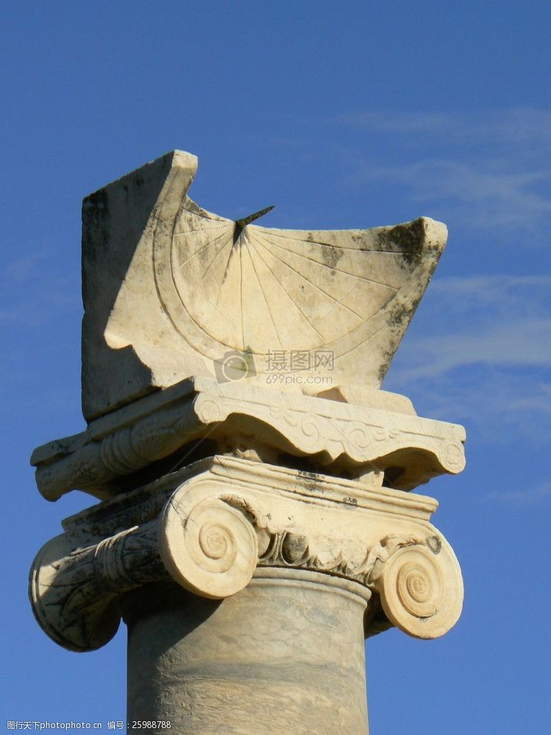 日晷古罗马的废墟
