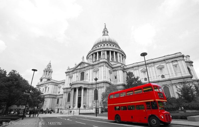 公共汽车伦敦城市风光图片