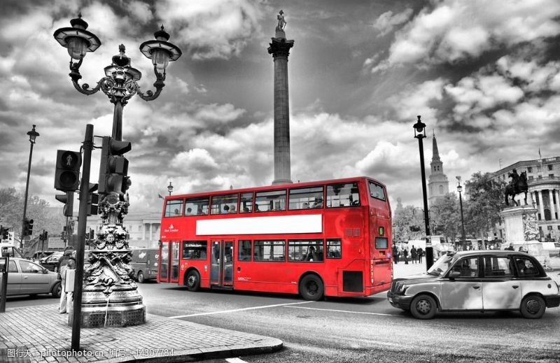 公共汽车伦敦城市风光图片