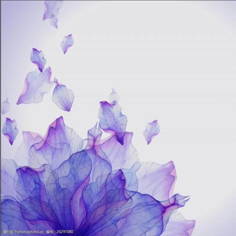 紫色梦幻背景紫色花朵炫彩背景