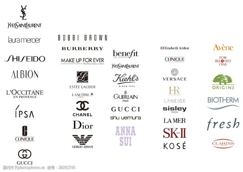 国际知名化妆品品牌LOGO