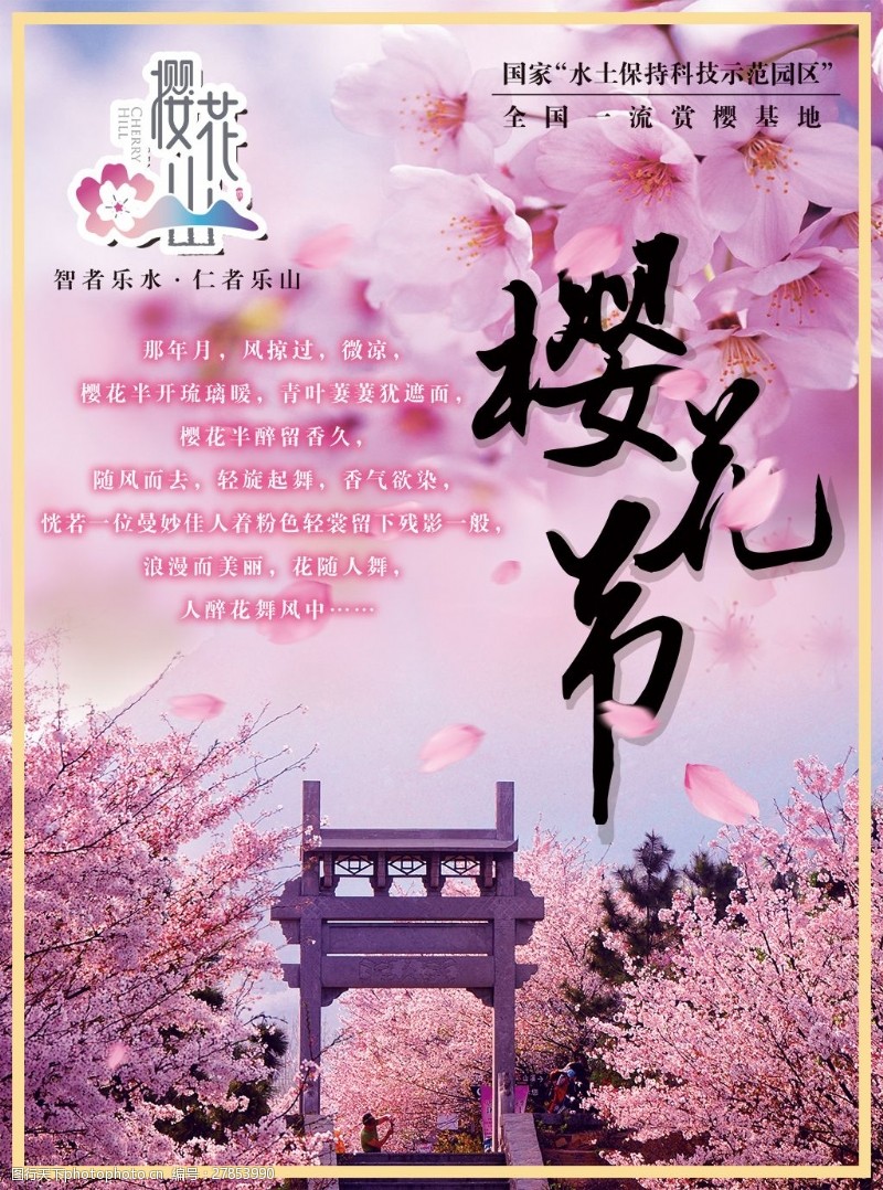 樱花旅游樱花节宣传海报