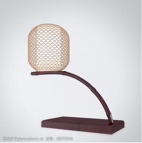 中式灯笼形台灯3d模型下载