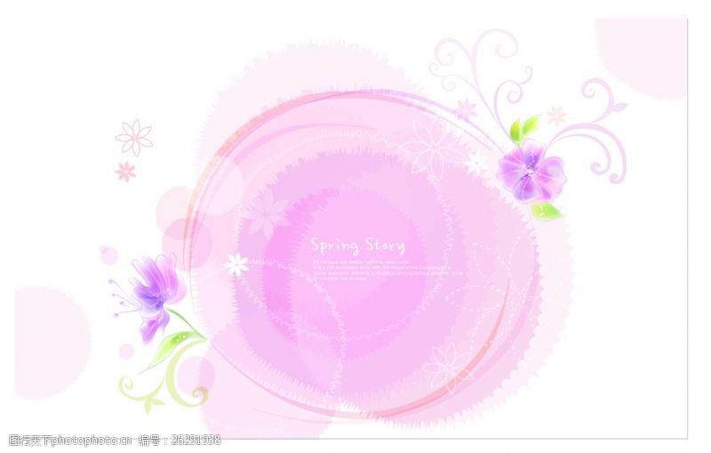 紫色梦幻背景精美梦幻底纹花儿素材设计