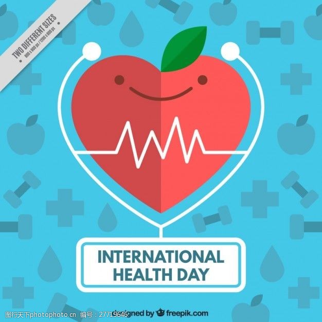 卫生与保健漂亮的心与苹果外观医学背景