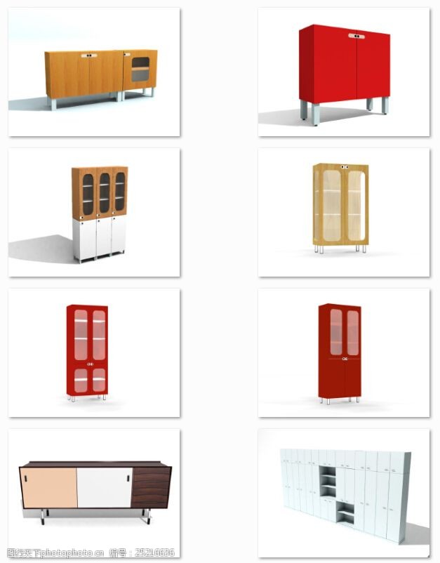 家具模型3d模型柜子图片免费下载