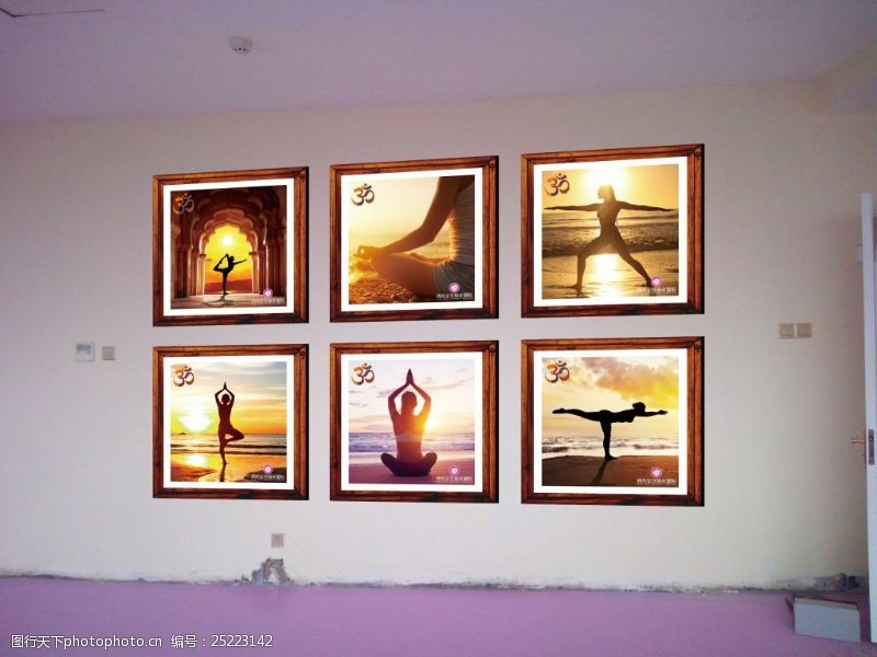 瑜伽文化瑜伽画框