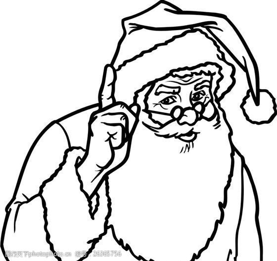 矢量人物老头圣诞老人头像卡通头像矢量素材EPS格式0014