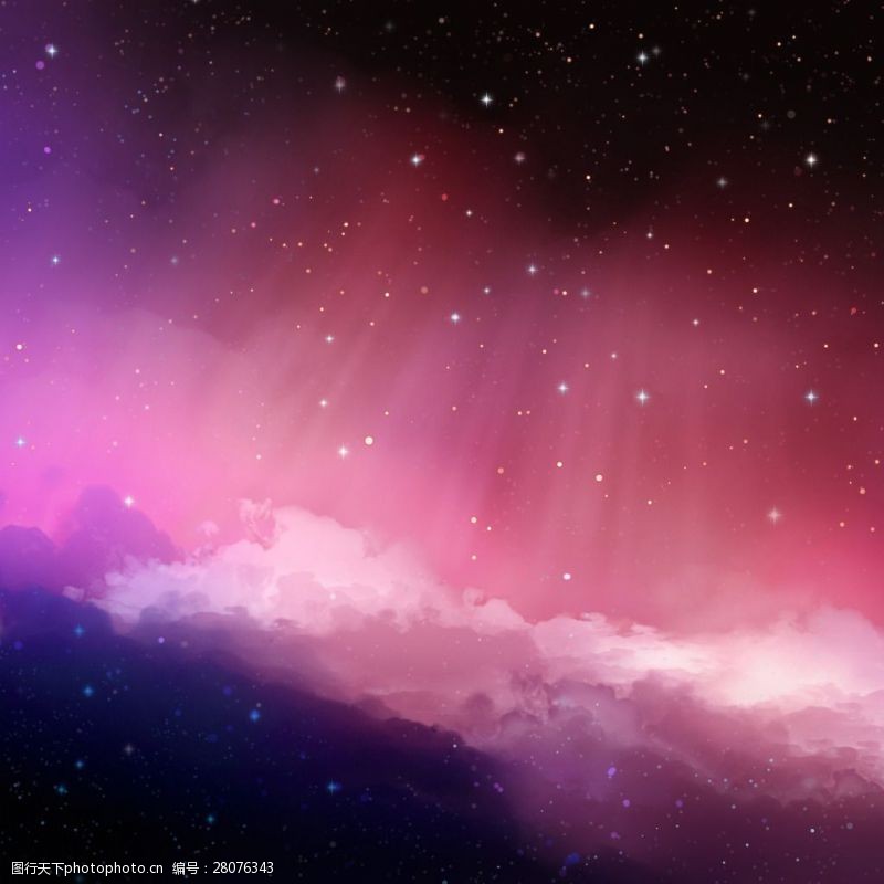紫色天空宇宙极光星空背景