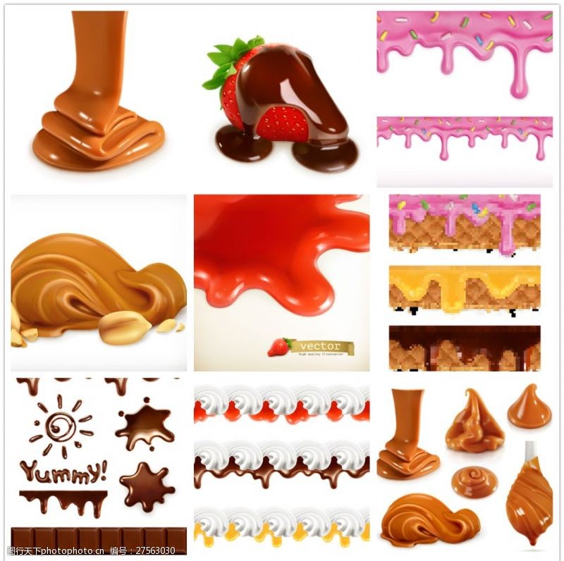 巧克力液体甜品液体元素