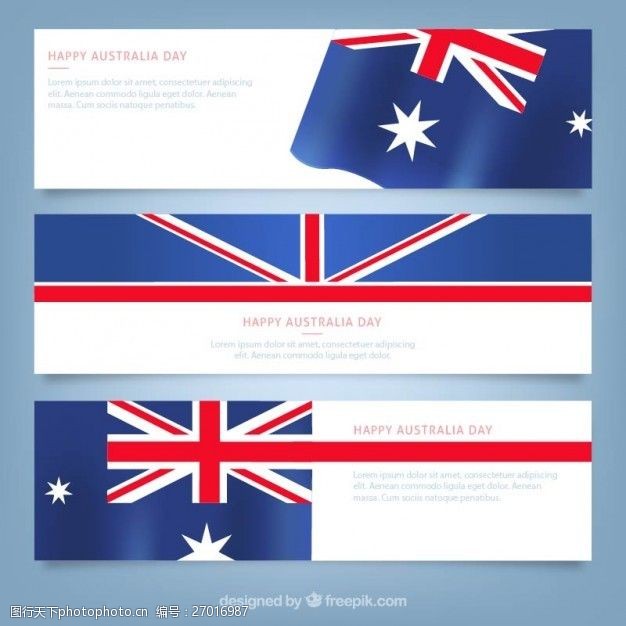 澳大利亚国旗澳大利亚国庆节快乐