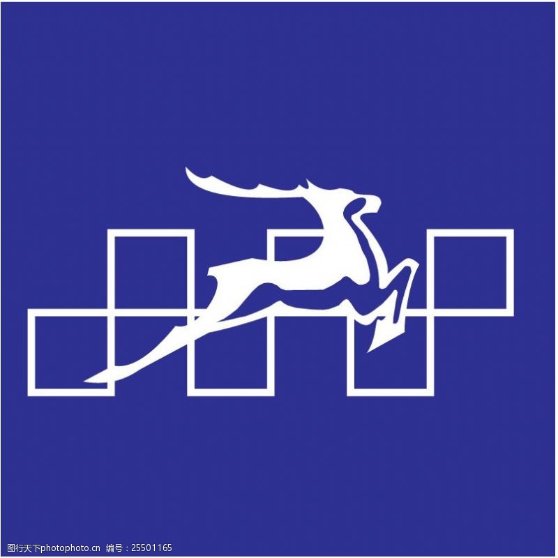 奔跑的麋鹿图标logo设计
