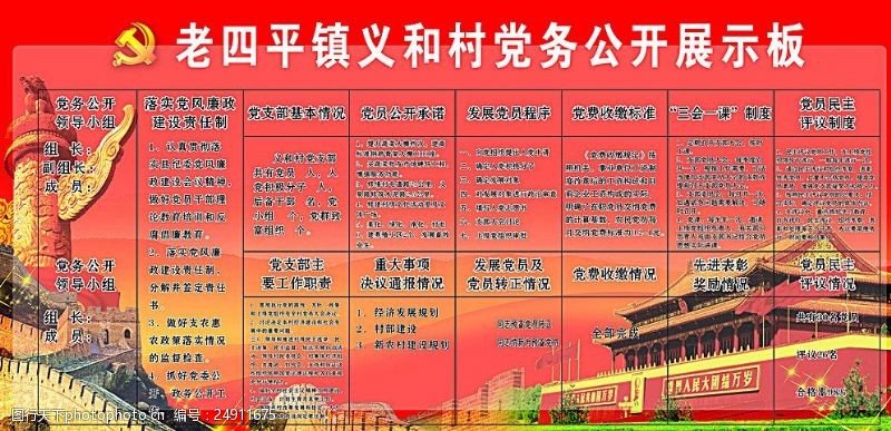 中国共产党党务展示板图片