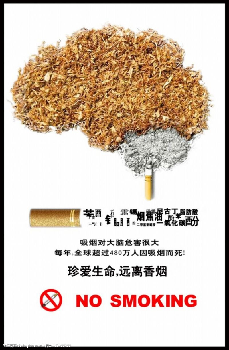 禁烟公益禁止吸烟PSD公益海报