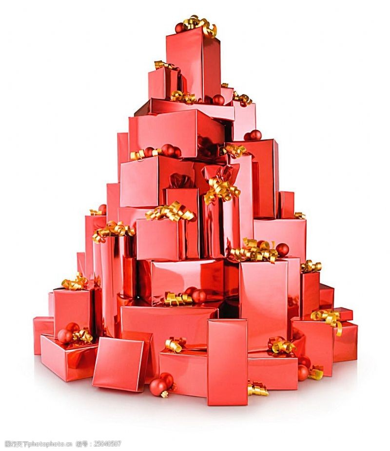 彩色的礼盒叠在一起的礼物盒