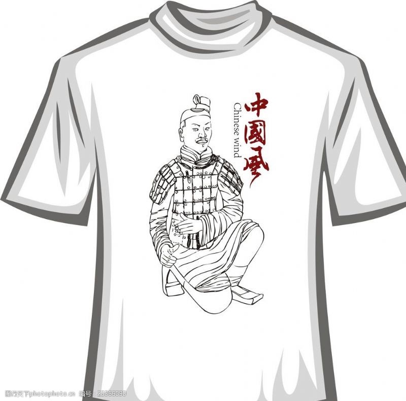 武士卡通T恤