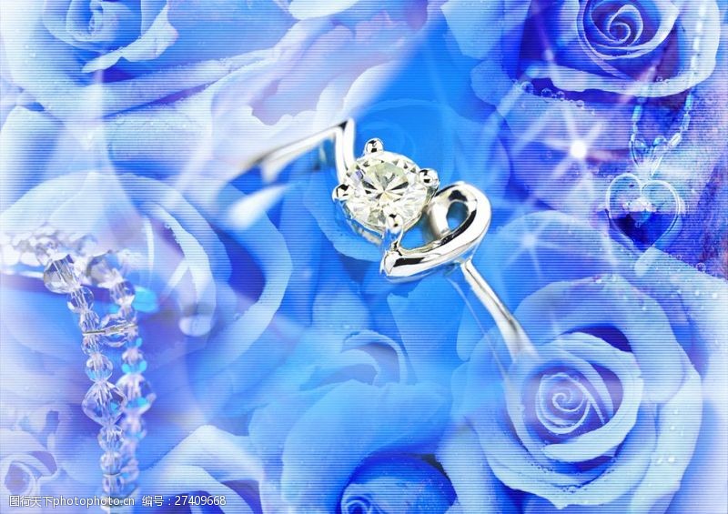 钻石情缘蓝色玫瑰情缘