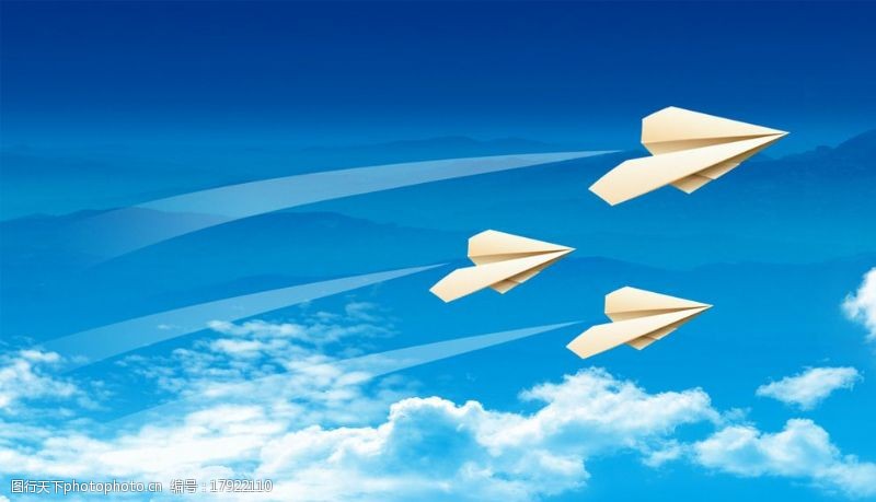 领导决策蓝天白云飞机图片