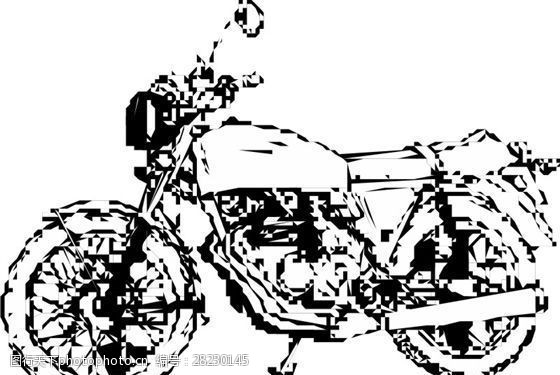 国画0045摩托车矢量素材EPS格式0045