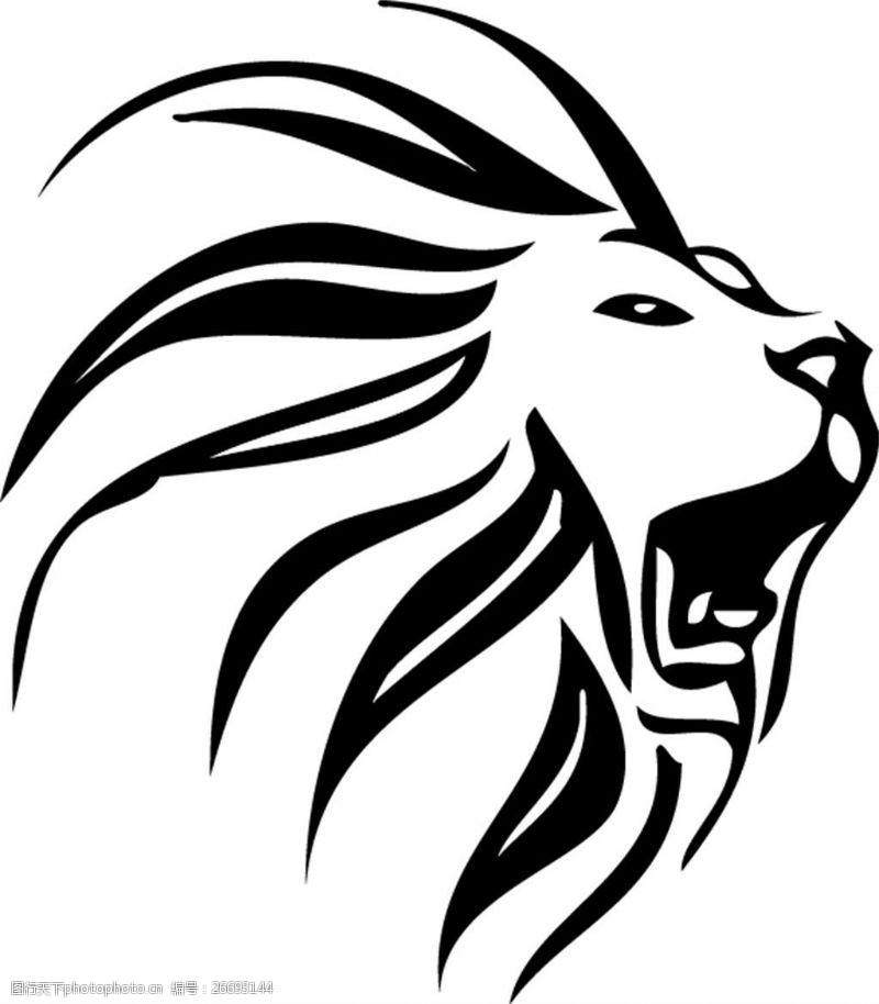 威猛狮子设计创意标志