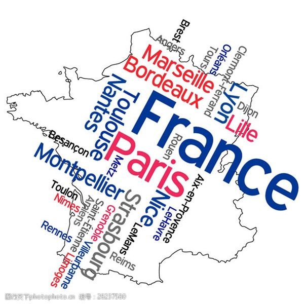 法国france法国地图矢量素材下载