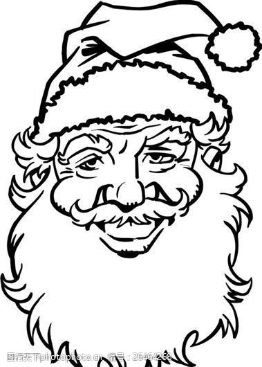 矢量人物老头圣诞老人头像卡通头像矢量素材EPS格式0026
