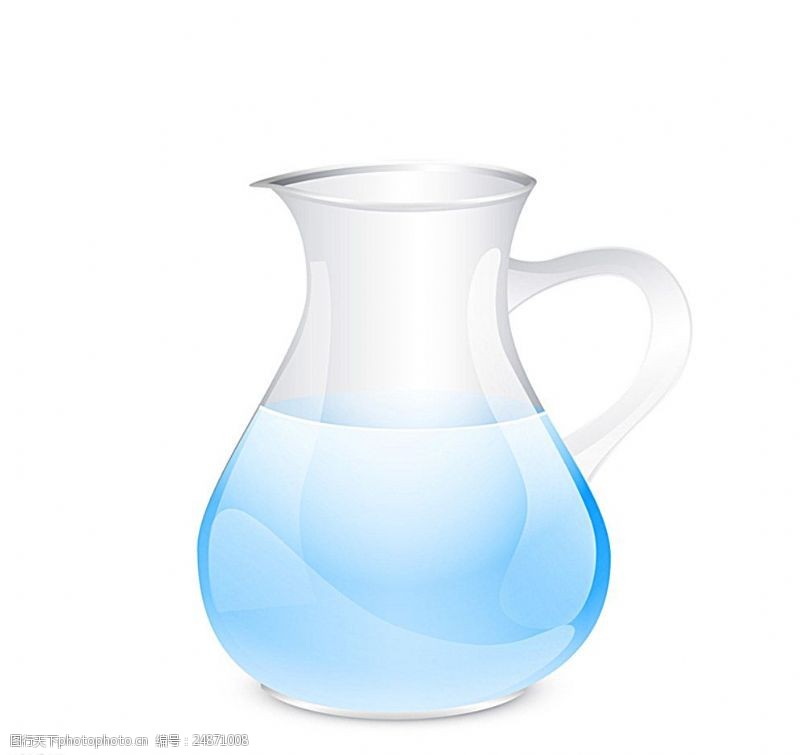 透明茶壶透明玻璃水壶矢量素材图片