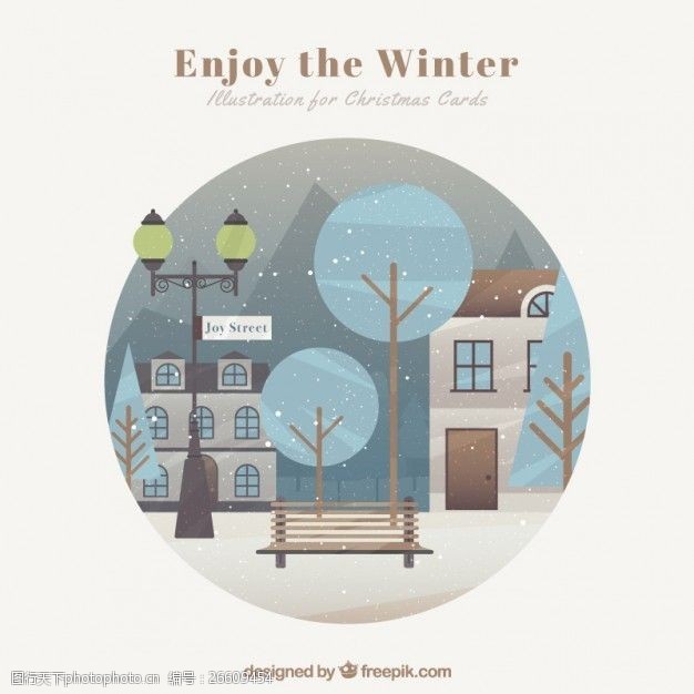 每年节日快乐享受冬季卡