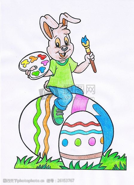 复活节彩蛋的漫画复活节兔子的漫画