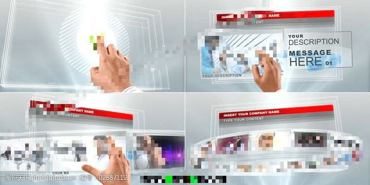 未来科技风手指触摸屏宣传演示AE模板