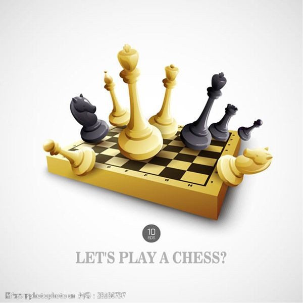 对弈国际象棋矢量素材下载