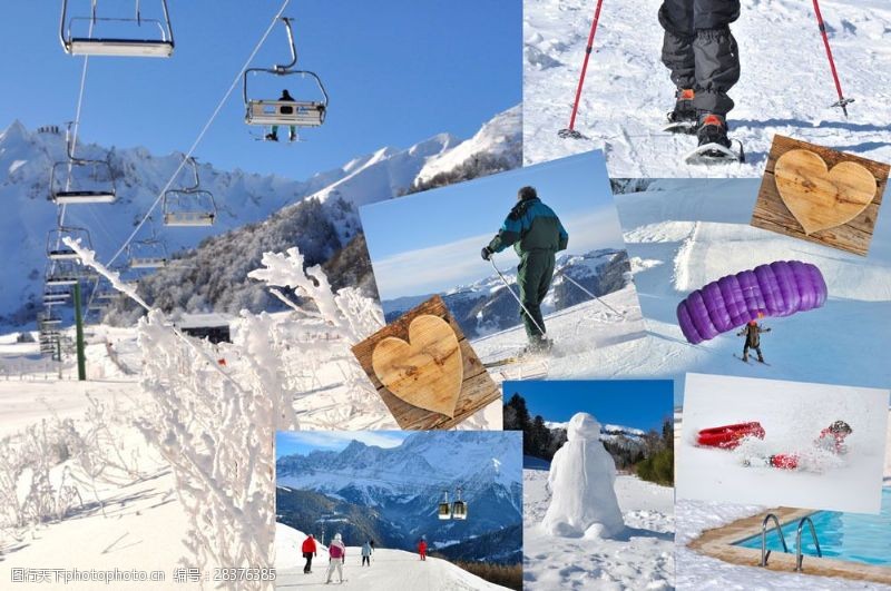 滑雪活动摄影滑雪场宣传背景